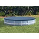 Intex Round Metal Frame Pool Cover, Blue, 15 ft