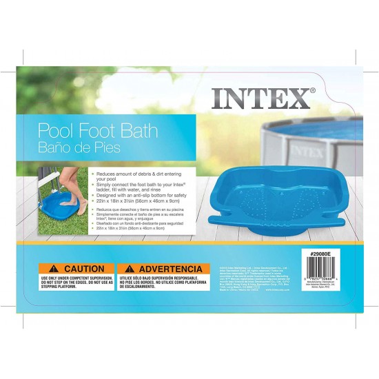 Intex 29080E B00GSPHTLY Foot Bath Pool Ladders, 1 Pack, Blue