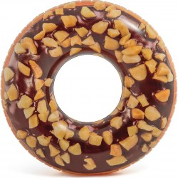 Intex Nutty Chocolate Donut Inflatable Tube with Realistic Printing, 45