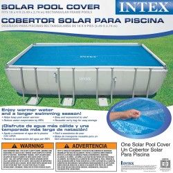 Intex Solar Cover for 18ft X 9ft Rectangular Frame Pools, Measures 17' 8