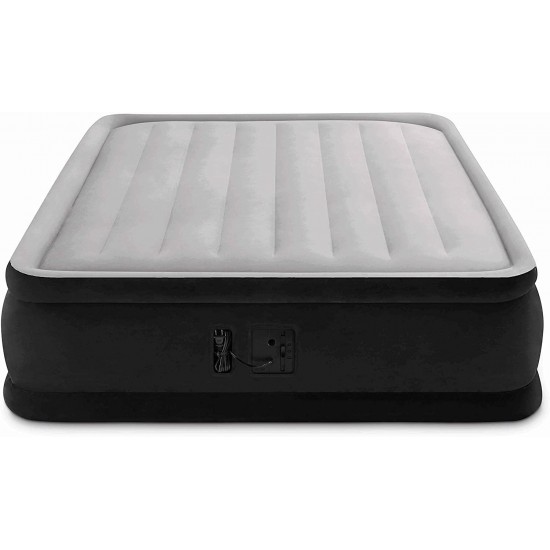 Intex Dura-Beam Series Elevated Comfort Airbed with Built-In Electric Pump, Bed Height 16