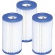 Intex FBA_29003E Type A or C Filter Cartridge for Pools, Three Pack, 3-Pack, Brown/A