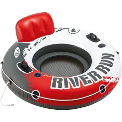 Intex Red River Run 1 Fire Edition Sport Lounge, Inflatable Water Float, 53