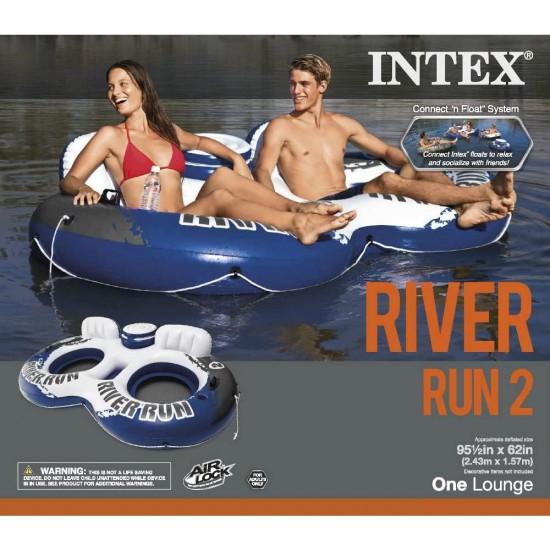 Intex 58837EP River Run II Sport Lounge, Inflatable Water Float, 951/2