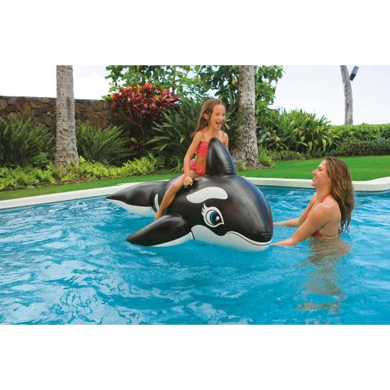 for Ages 3+ 76" X 47" Intex Whale Ride-On 