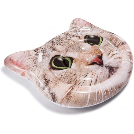 Intex Cat Face Inflatable Island, 58in x 53in, Multicolor, Model:58784EP