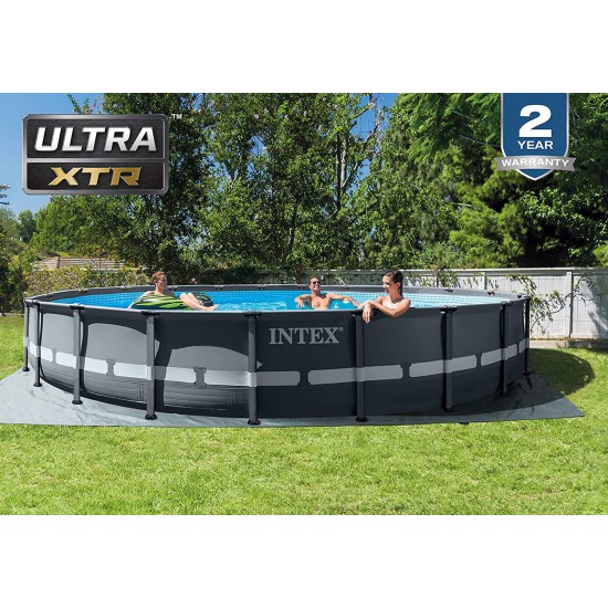 Intex 26333EH Ultra XTR Set Above Ground Pool, 20ft X 48in, Gray