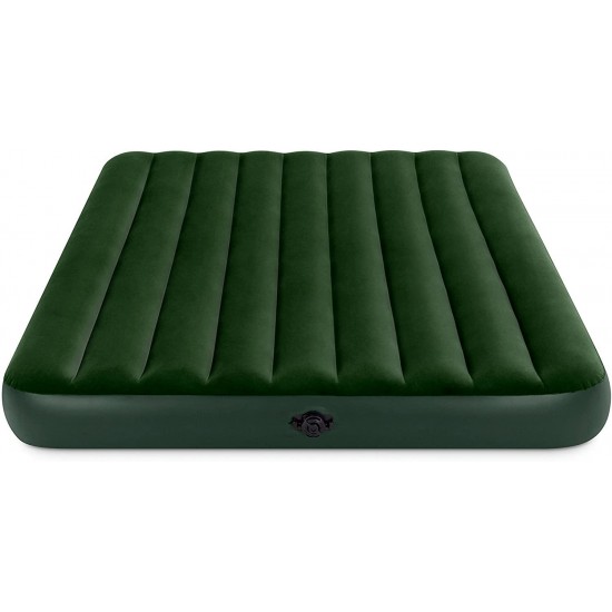 Intex Prestige Downy Airbed Kit with Hand Held Battery Pump, Queen