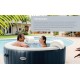 Intex 85In x 25In PureSpa Plus Round 6 Person Portable Inflatable Hot Tub Spa with Bubble Jets and Built in Heater Pump