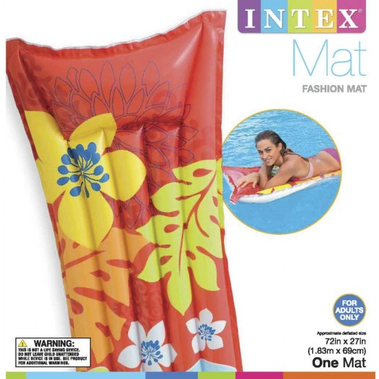 Intex Inflatable Fashion Air Mat, 72