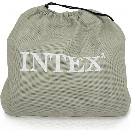 Intex Pillow Rest Classic Airbed with Built-in Pillow and Electric Pump, Twin