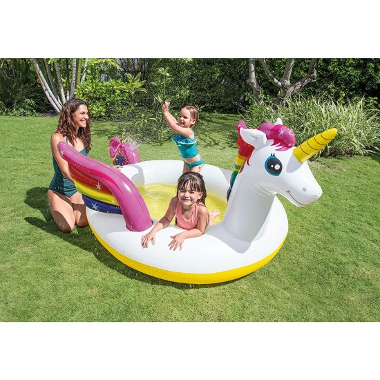 Intex Mystic Unicorn Inflatable Spray Pool, 107
