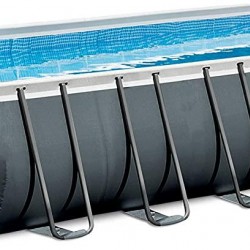 Intex 32ft X 16ft X 52in Ultra XTR Rectangular Pool Set with Sand Filter Pump & Saltwater System, Ladder, Ground Cloth, Pool Cover, Maintenance Kit & Volleyball