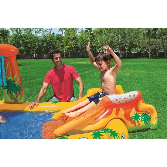 Intex Dinosaur Inflatable Play Center, 98in X 75in X 43in, for Ages 2+