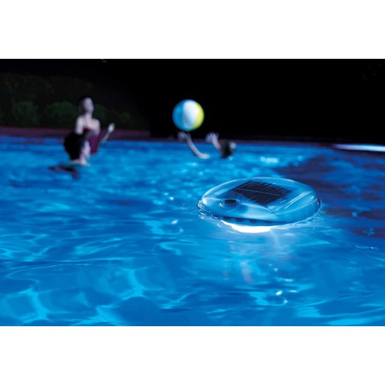 Intex Floating LED Pool Light, Solar Powered with Auto-On at Night
