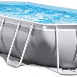 Intex 16.5ft x 9ft 48in Prism Frame Oval Above Ground Swimming Pool Pump Set