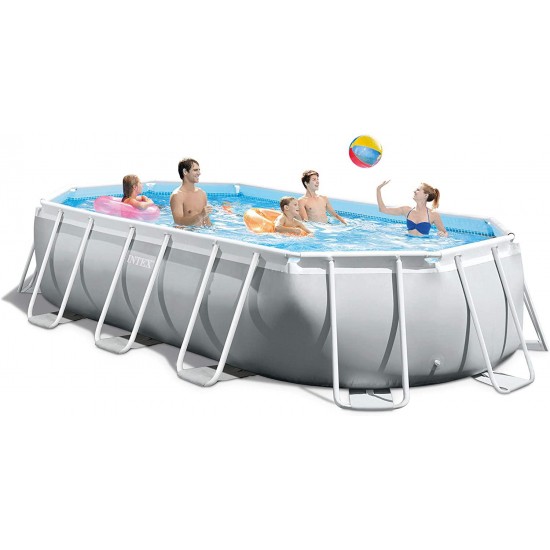 Intex 16.5ft x 9ft 48in Prism Frame Oval Above Ground Swimming Pool Pump Set